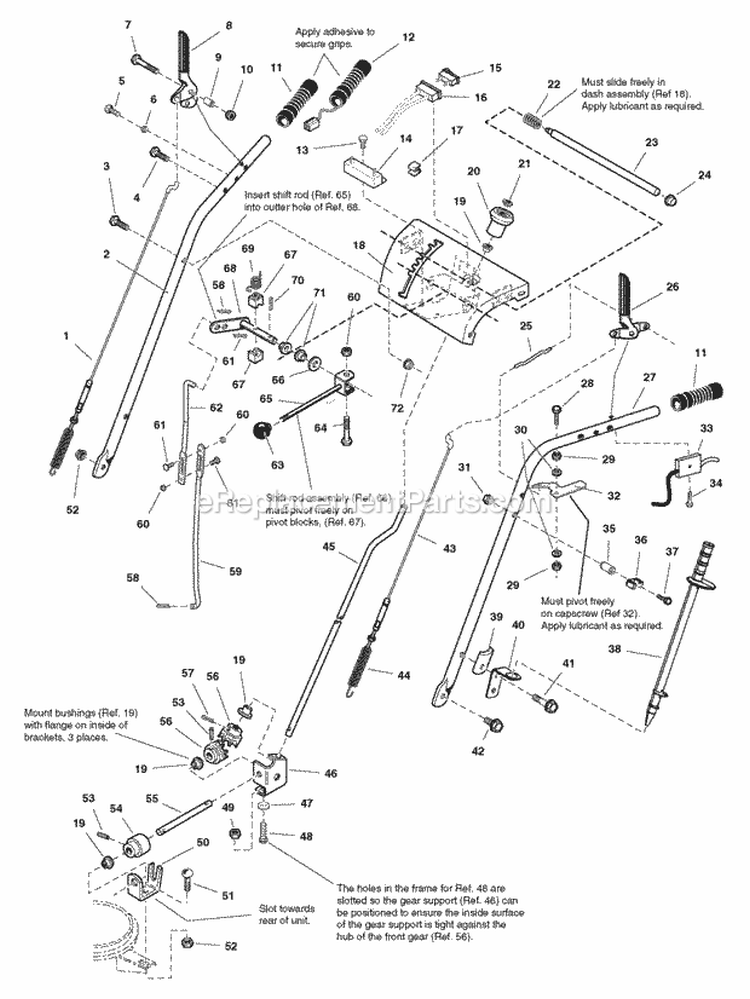 Handles And Controls Group (987161 987162 987483) Diagram and Parts List for 1694867  Simplicity Snow Blower