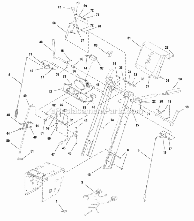 Handles  Controls Group (2987732) Diagram and Parts List for 1695310  Simplicity Snow Blower