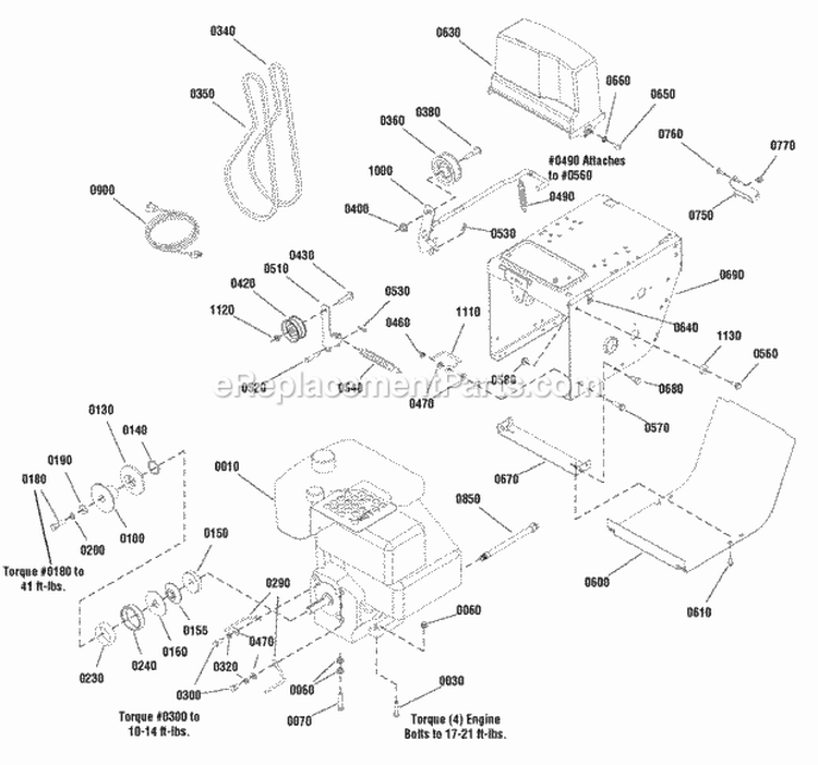 Engine  Frame Group (2988279 2988307 2988319 2988355 2988356 2988981 2988984) Diagram and Parts List for 1695656  Simplicity Snow Blower
