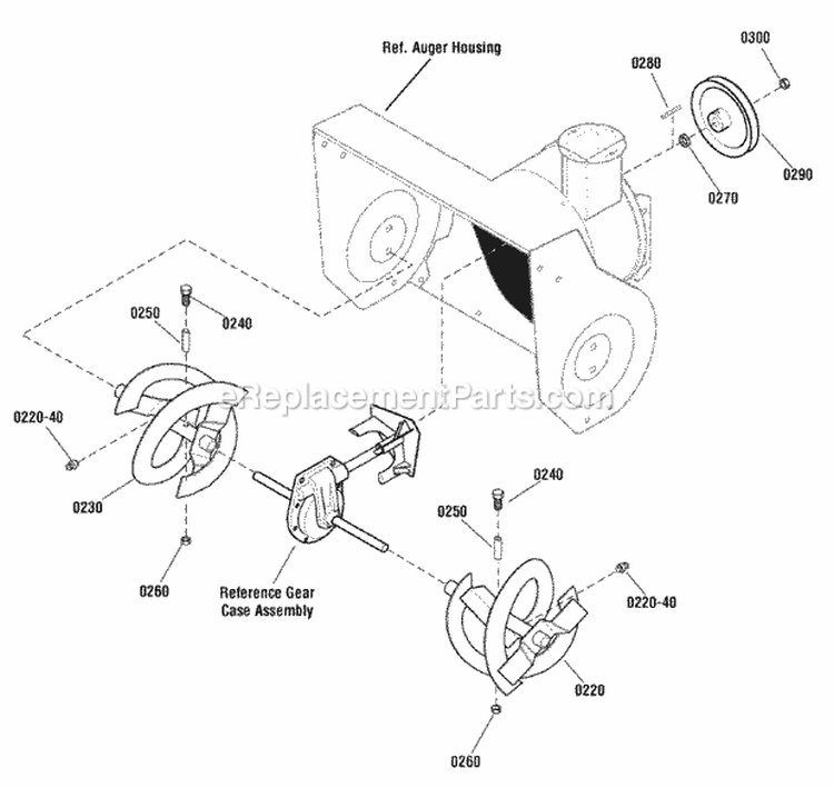 Auger Drive Group - Medium Duty (2988467) Diagram and Parts List for 1695821  Simplicity Snow Blower