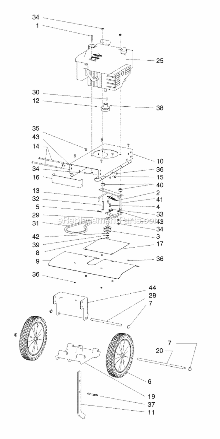 Engine Mount Group (988647) Diagram and Parts List for 1695921  Simplicity Tiller