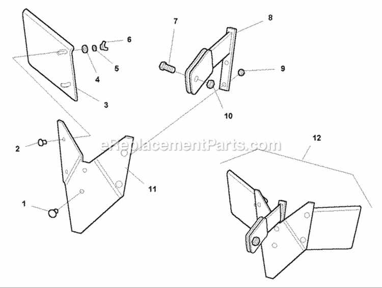 HillerFurrower Attachment (986035) Diagram and Parts List for 1695767  Simplicity Tiller