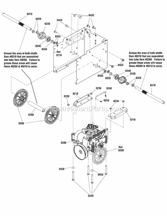 Traction_Drive_Group_-_General_Transmission_2987638 Diagram and Parts List for 1696235-00  Simplicity Snow Blower