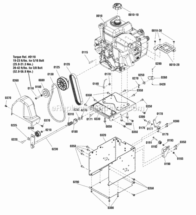 Engine_And_Frame_Group_-_115Tp_2990803 Diagram and Parts List for 1696235-01  Simplicity Snow Blower