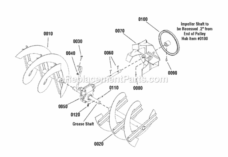 Auger Drive Group - Heavy Duty (2988281 2988286 2988294 2988836) Diagram and Parts List for 1695656  Simplicity Snow Blower