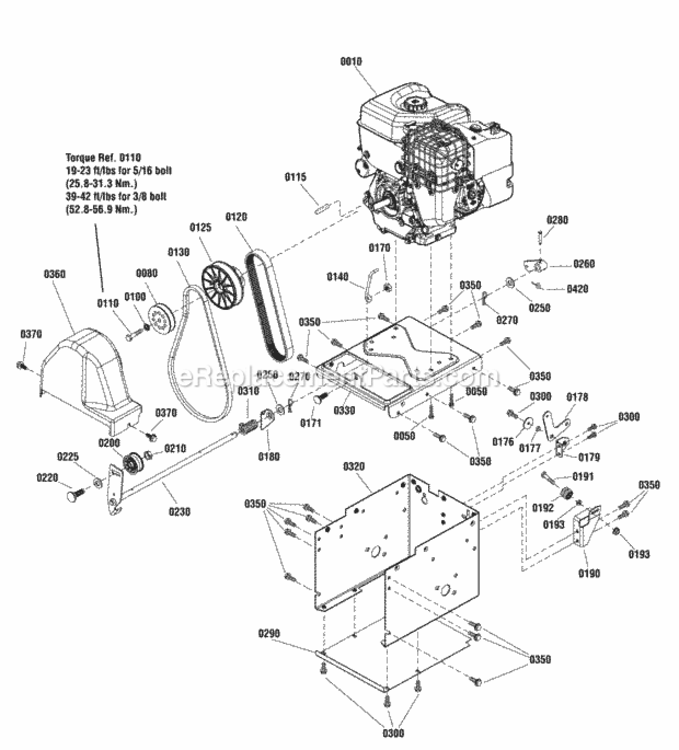 Engine_And_Frame_Group_-_115Tp_2991512 Diagram and Parts List for 1696493-00  Simplicity Snow Blower