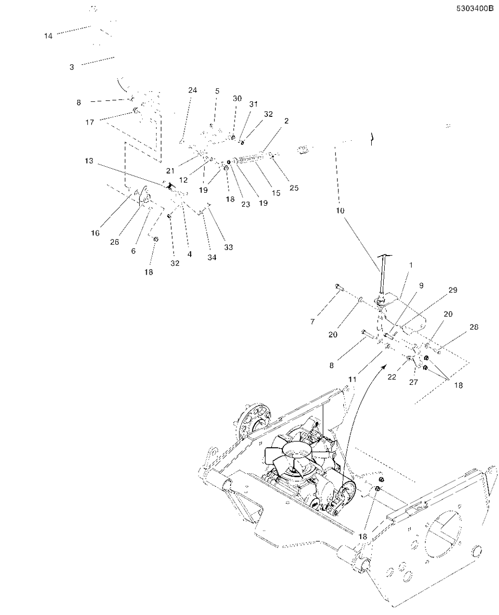 Parking Brake Group Diagram and Parts List for 5901748  Simplicity Lawn Tractor
