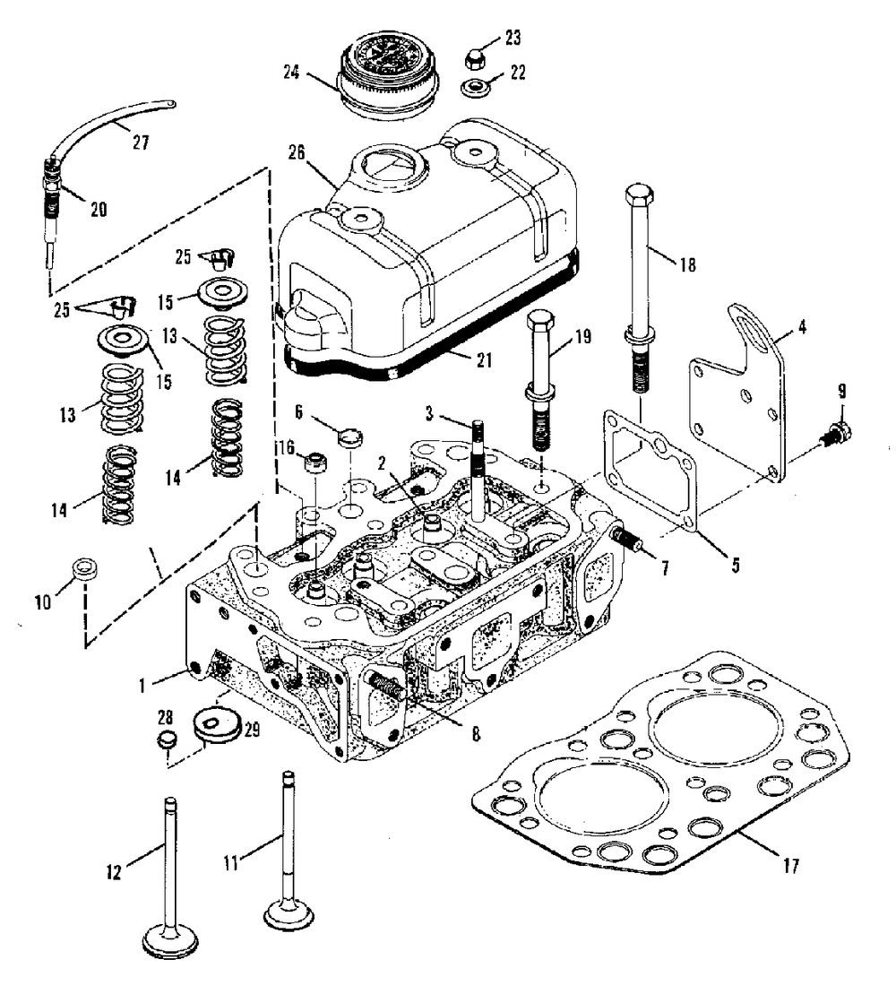 Cylinder Head Group (3486i04) Diagram and Parts List for 9528 2097173 Simplicity Lawn Tractor