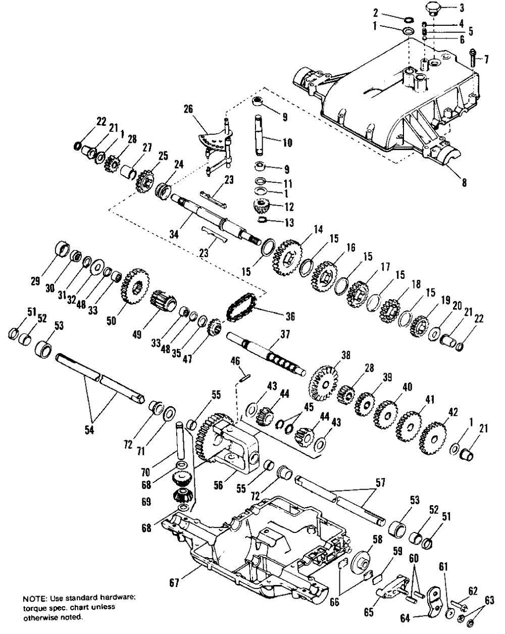 Peerless Transaxle Model 810-A Diagram and Parts List for 5116 1690684 Simplicity Lawn Tractor
