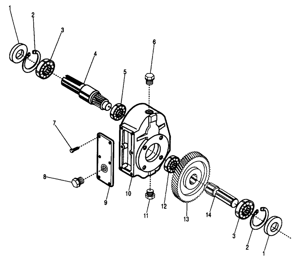 Pto Gearbox-Service Parts - Commercial Models 20 Pto And 24 Pto Diagram and Parts List for 20 9022200 Simplicity Chipper Shredder