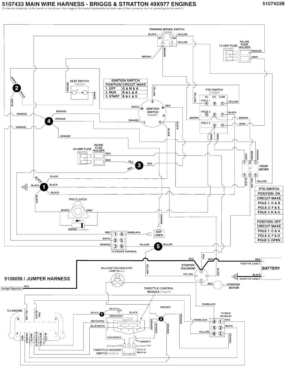 Electrical Schematic - Charging Circuit Diagram and Parts List for 5901954  Simplicity Lawn Tractor