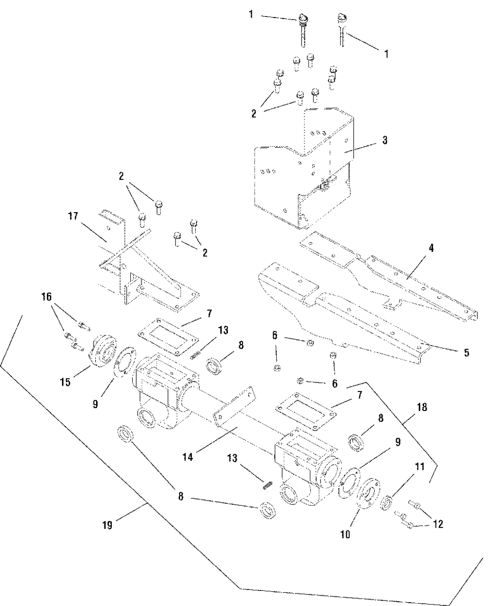 Transmission Group Diagram and Parts List for 7016RT 1694162 Simplicity Tiller