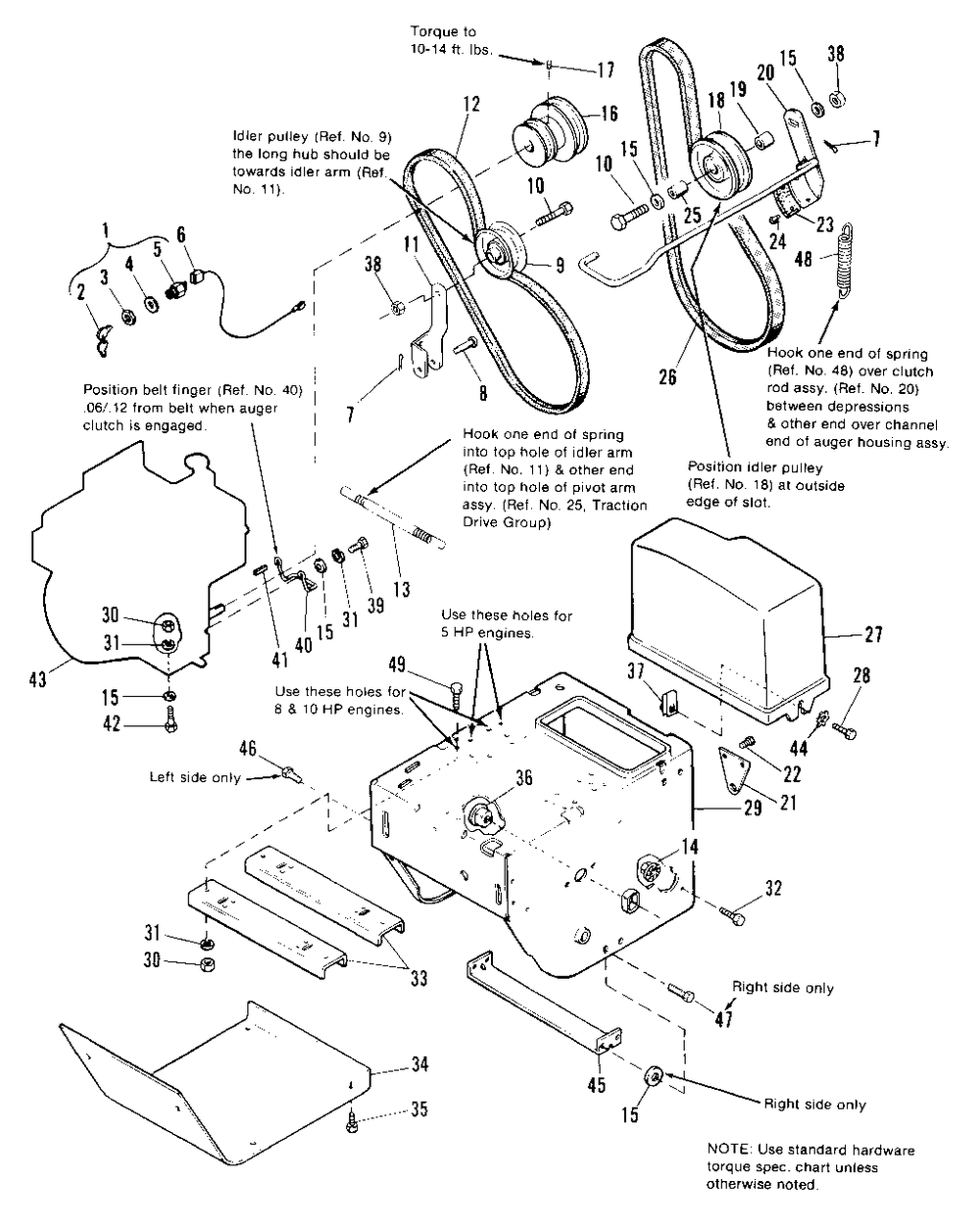 Engine And Frame Group Diagram and Parts List for 560M 1691374 Simplicity Snow Blower