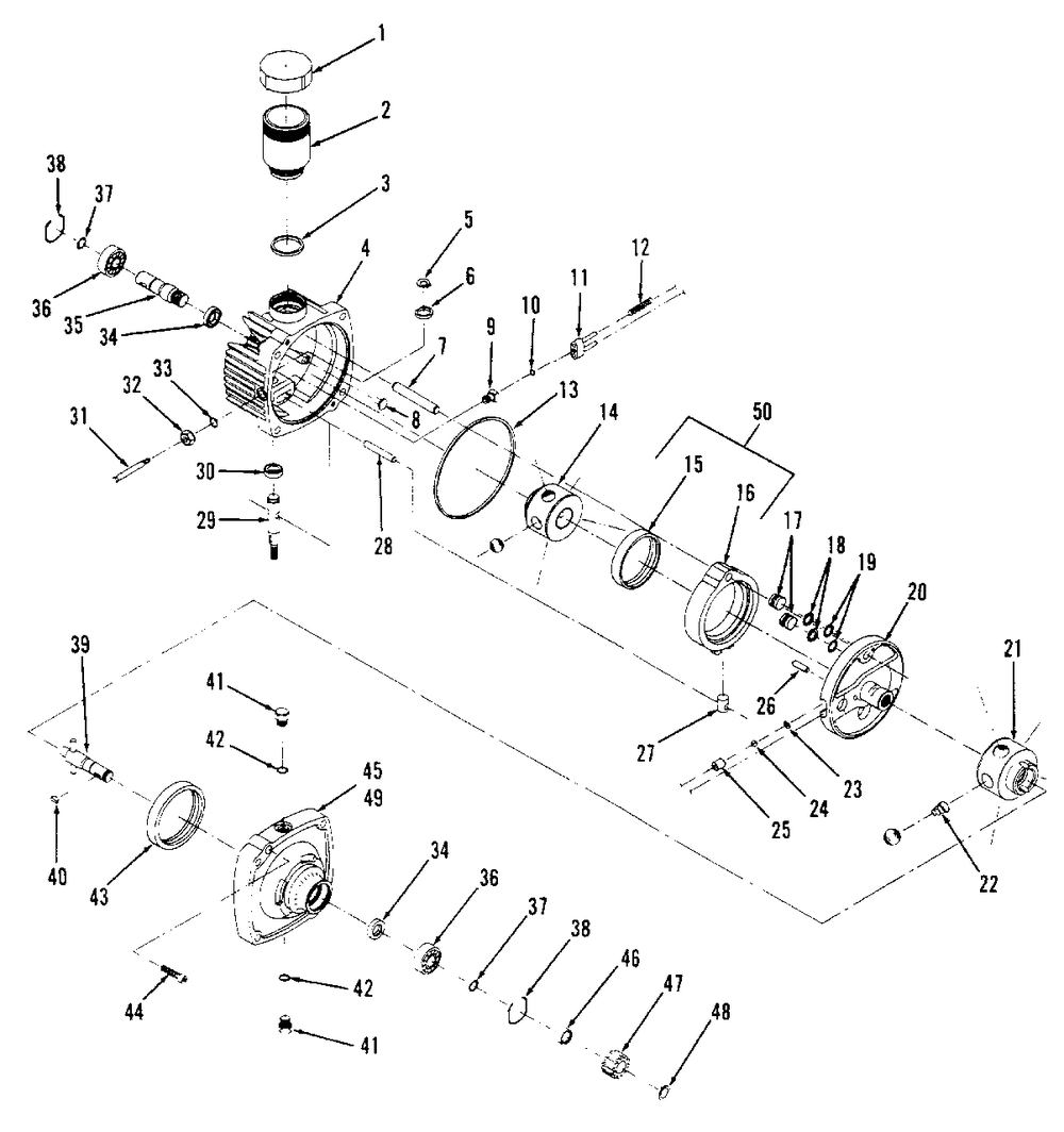 Transmission Diagram and Parts List for 4212H 1691270 Simplicity Lawn Tractor