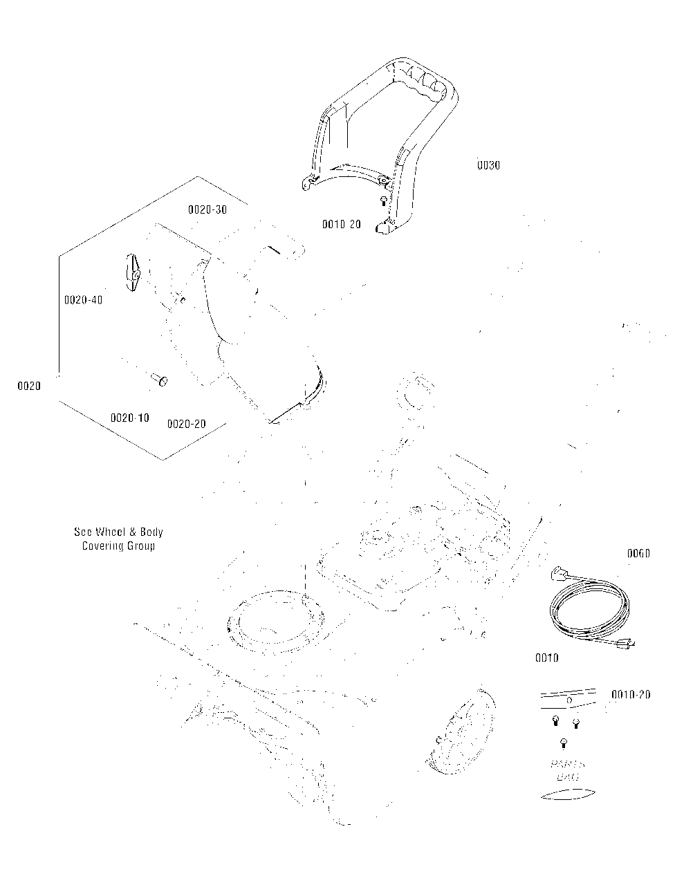 Chute Group - Manual Diagram and Parts List for SS7522E 1696231-00 Simplicity Snow Blower