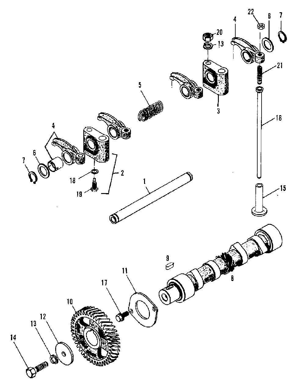 Valve Operating Mechanism Group (3486i08) Diagram and Parts List for 9528 2097173 Simplicity Lawn Tractor