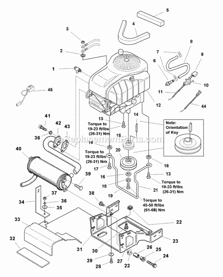 Engine Group - 15Hp Briggs  Stratton (986077) Diagram and Parts List for 1694322  Simplicity Lawn Tractor