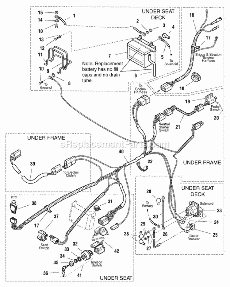 Electrical Group (985433 986569) Diagram and Parts List for 2690177  Simplicity Lawn Tractor
