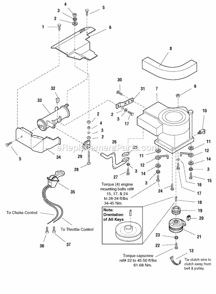 Engine Group - 13Hp Briggs  Stratton (CeExport) (986570) Diagram and Parts List for 2690177  Simplicity Lawn Tractor