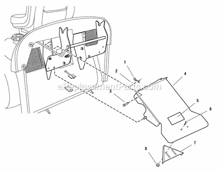 Deflector Group (986863) Diagram and Parts List for 1694671  Simplicity Lawn Tractor