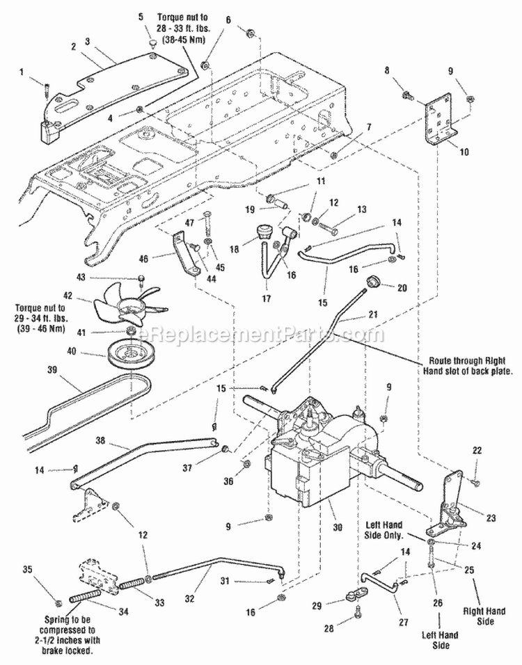 Transmission Group (985888) Diagram and Parts List for 1694014  Simplicity Lawn Tractor