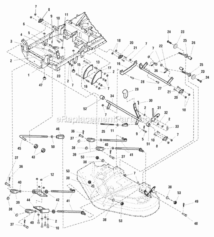 Lift Group - Later Models (Fi0015Rb) Diagram and Parts List for 1694454  Simplicity Lawn Tractor