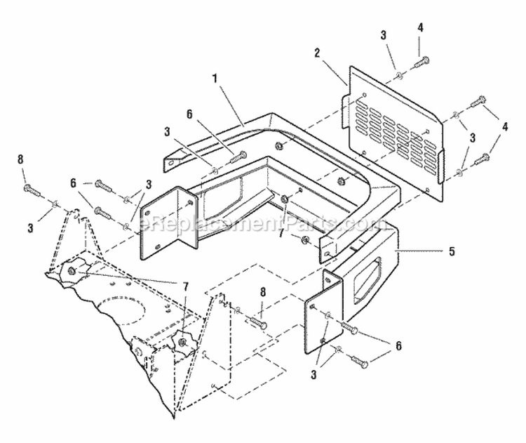 Bumper Group (Fi0011) Diagram and Parts List for 1694454  Simplicity Lawn Tractor