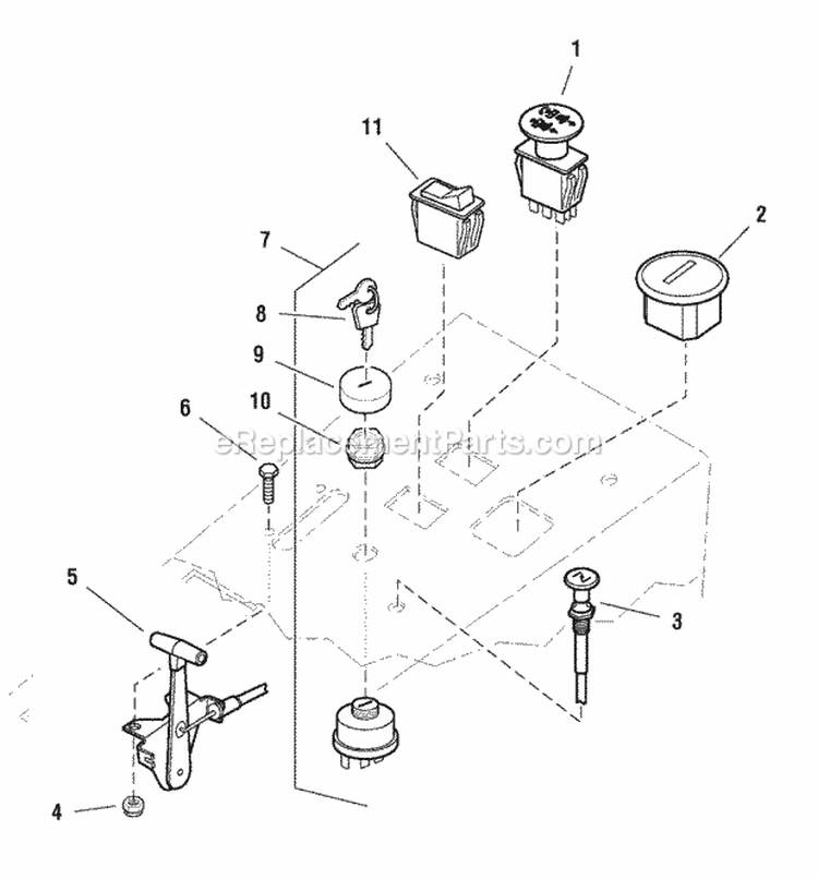 Instrument Panel Group (4235Ipg) Diagram and Parts List for 1694764  Simplicity Lawn Tractor
