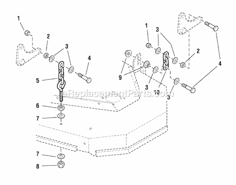 61 Mower Deck - Hanger Chains (42356Ch0) Diagram and Parts List for 2690367  Simplicity Lawn Tractor