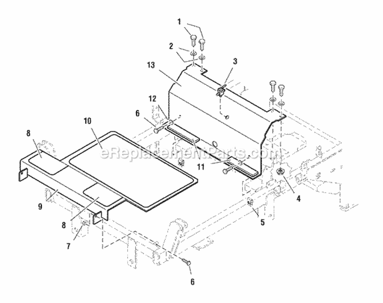 Floor  Brake Cover Group (4235Fbcg) Diagram and Parts List for 1694764  Simplicity Lawn Tractor