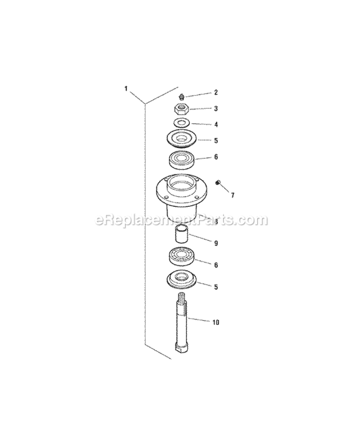 48  52 Mower Deck - Spindle Service Parts Group Diagram and Parts List for 2690445  Simplicity Lawn Tractor