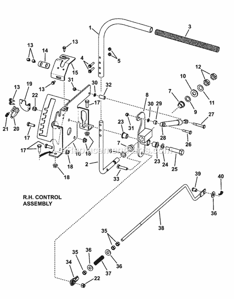 Controls Group - Rh (Javrhcgd) Diagram and Parts List for 2690475  Simplicity Lawn Tractor