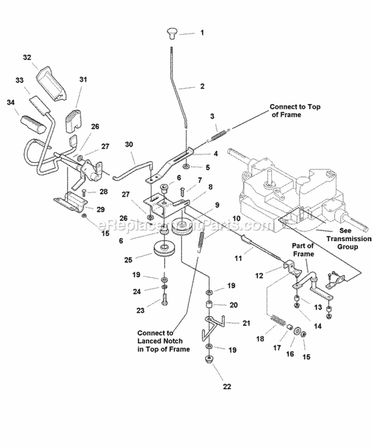 Controls Group (985945) Diagram and Parts List for 1693919  Simplicity Lawn Tractor