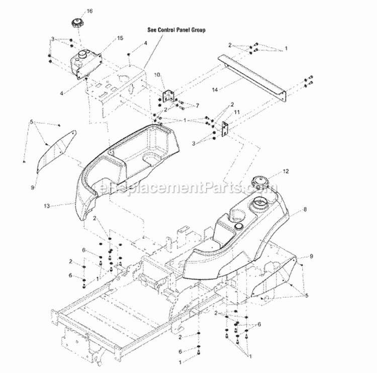 Fuel Tank Group (273Fsg0) Diagram and Parts List for 2690487  Simplicity Lawn Tractor