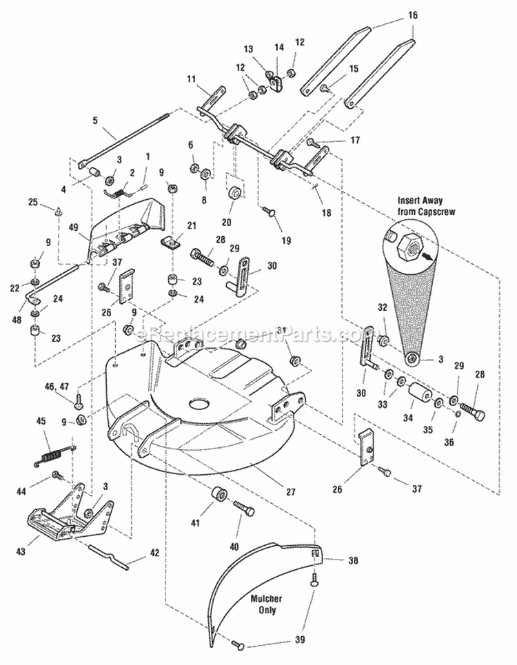 30 Mower Deck - Housing  Height Adjustment (CeExport) (986458) Diagram and Parts List for 2690246  Simplicity Lawn Tractor
