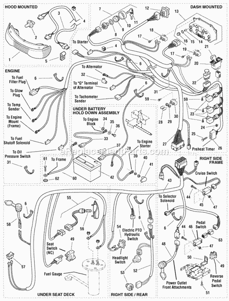 Electrical Group - 27Hp Briggs  Stratton Diesel (986597 986598 987664 987665) Diagram and Parts List for 2690661  Simplicity Lawn Tractor