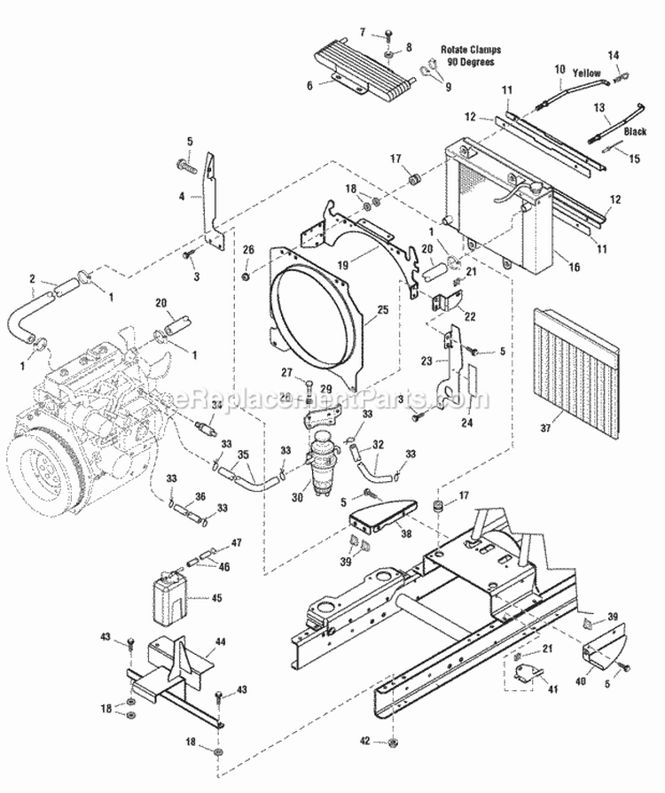 Engine Group - 27Hp Briggs  Stratton Diesel Diagram 1 (986320D1 986576) Diagram and Parts List for 2690659  Simplicity Lawn Tractor