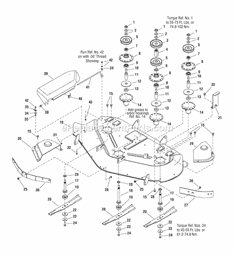 50 Mower Deck - Housing  Arbor Group (987626) Diagram and Parts List for 2690771  Simplicity Lawn Tractor