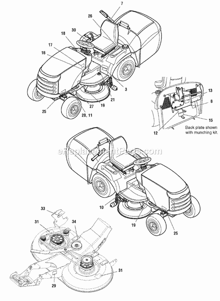 Decals Group - Safety  Common (C987920) Diagram and Parts List for 2690773  Simplicity Lawn Tractor