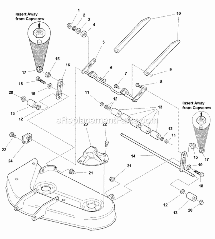 34 Mower Deck - Height Adjustment (J984418) Diagram and Parts List for 1692550  Simplicity Lawn Tractor