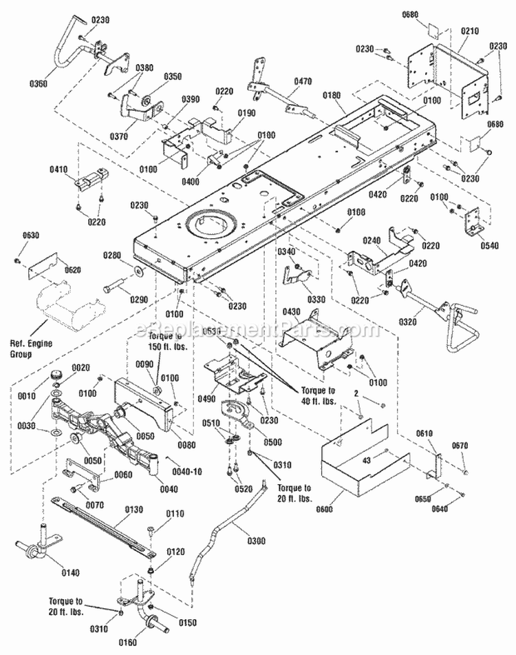 Frame  Front Axle Group (986847 988000) Diagram and Parts List for 2690965  Simplicity Lawn Tractor