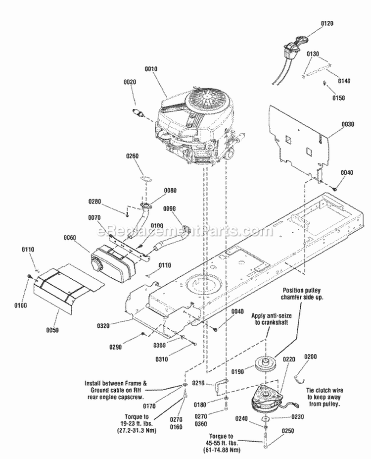 Engine Group - 195Hp Single  23Hp Twin (989525 989526) Diagram and Parts List for 2690969  Simplicity Lawn Tractor