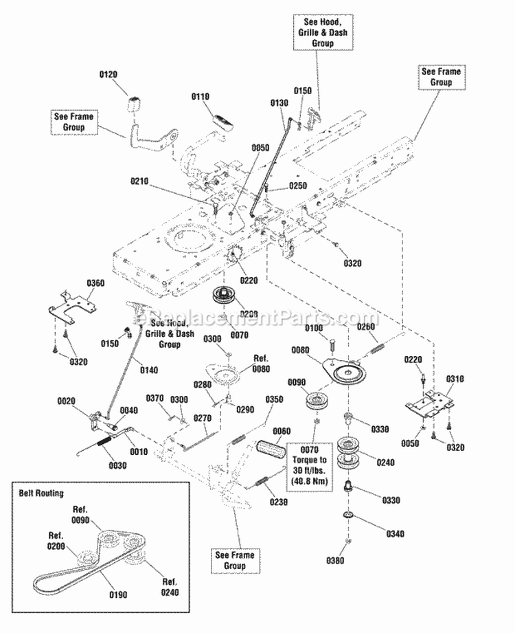 Controls Group (885907) Diagram and Parts List for 2691121-00  Simplicity Lawn Tractor