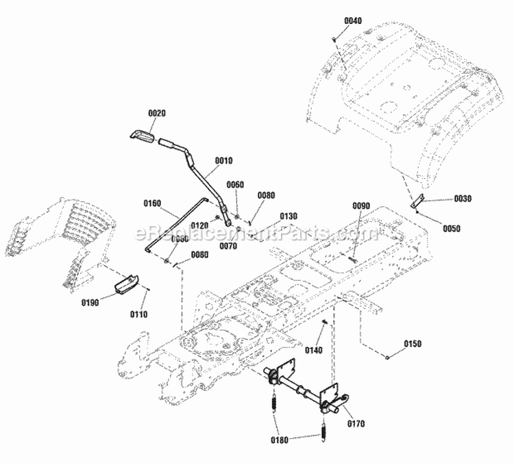 Lift Group - Rh Lift (2990872) Diagram and Parts List for 2691124-00  Simplicity Lawn Tractor