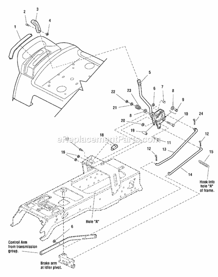 Controls Group - Cruise Control (985883) Diagram and Parts List for 1694625  Simplicity Lawn Tractor