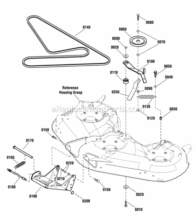 46 Mower Deck - Clutch Group (2988326) Diagram and Parts List for 2690968  Simplicity Lawn Tractor