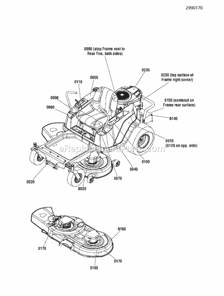 Decals Group (2990170) Diagram and Parts List for 2691036-00  Simplicity Lawn Tractor