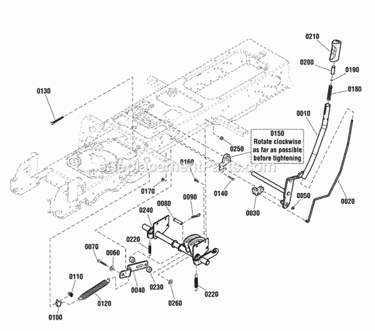 Lift Group - Lh Lift (2990878) Diagram and Parts List for 2691141-00  Simplicity Lawn Tractor