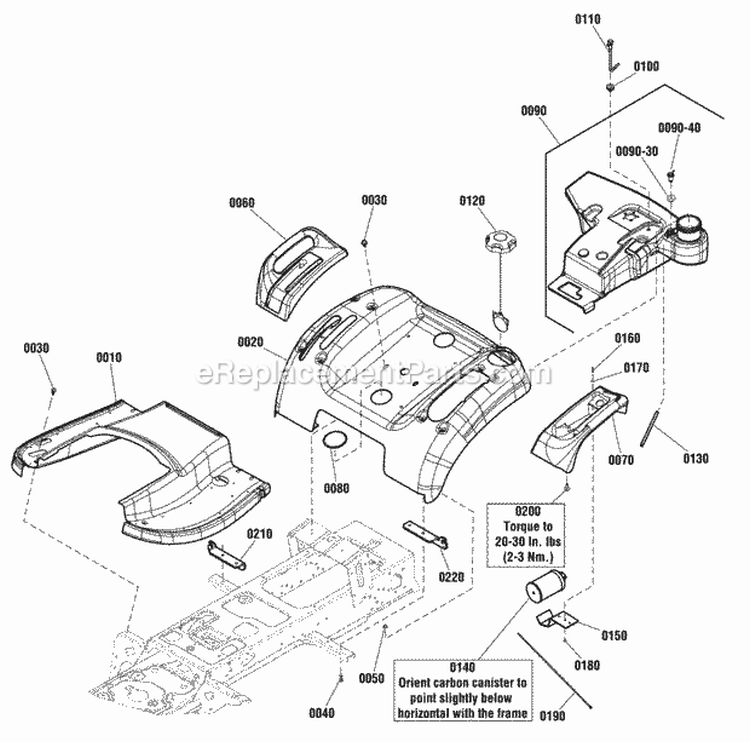 Seat Deck  Fuel Tank Group (2991036 2990941) Diagram and Parts List for 2691124-00  Simplicity Lawn Tractor