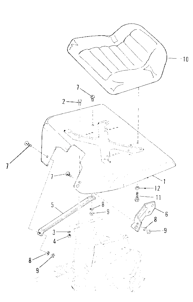 Seat And Support Group (2932i07) Diagram and Parts List for 3008 1690090 Simplicity Lawn Tractor